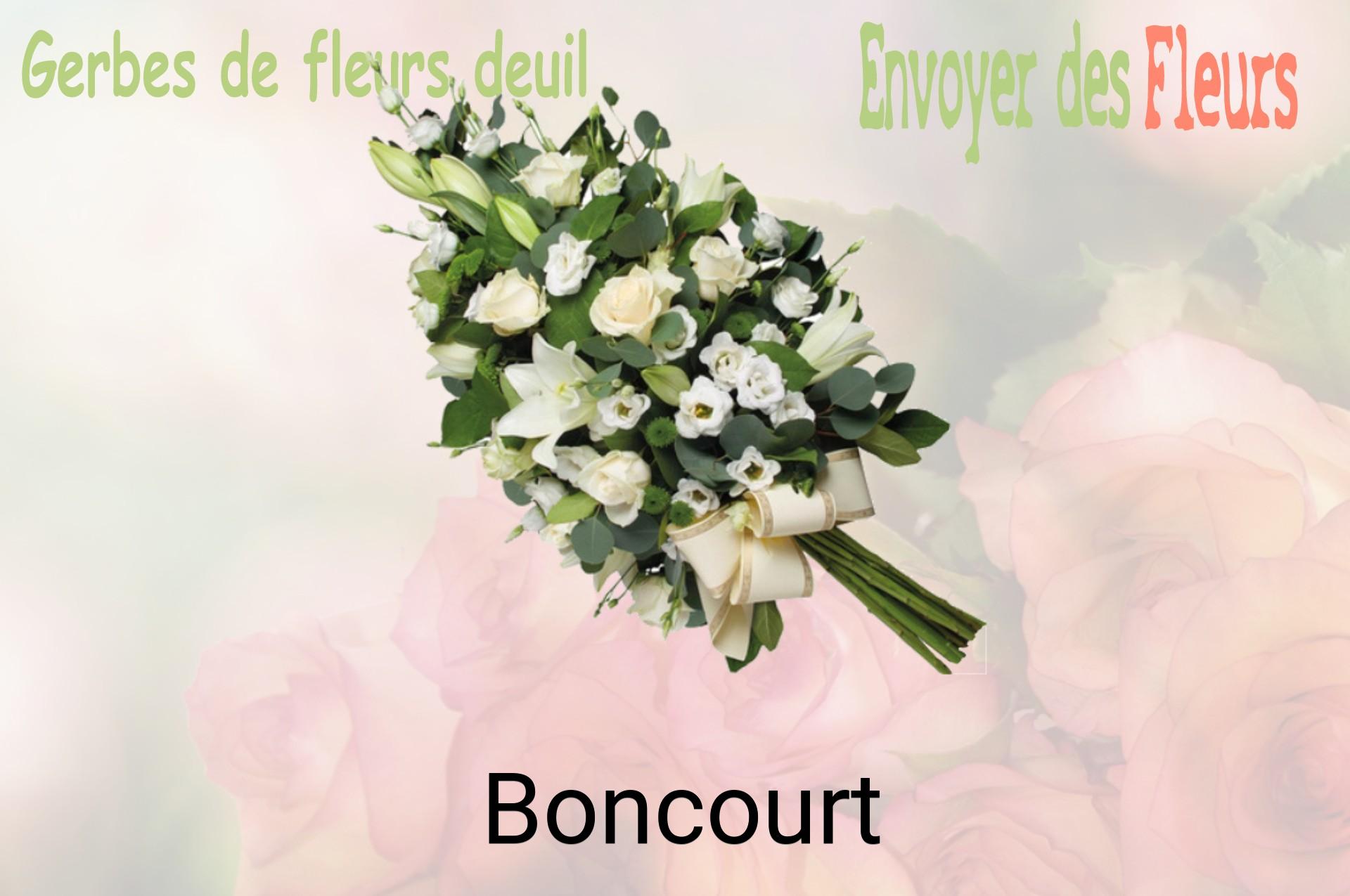 Gerbe de fleurs de deuil livrée à Boncourt